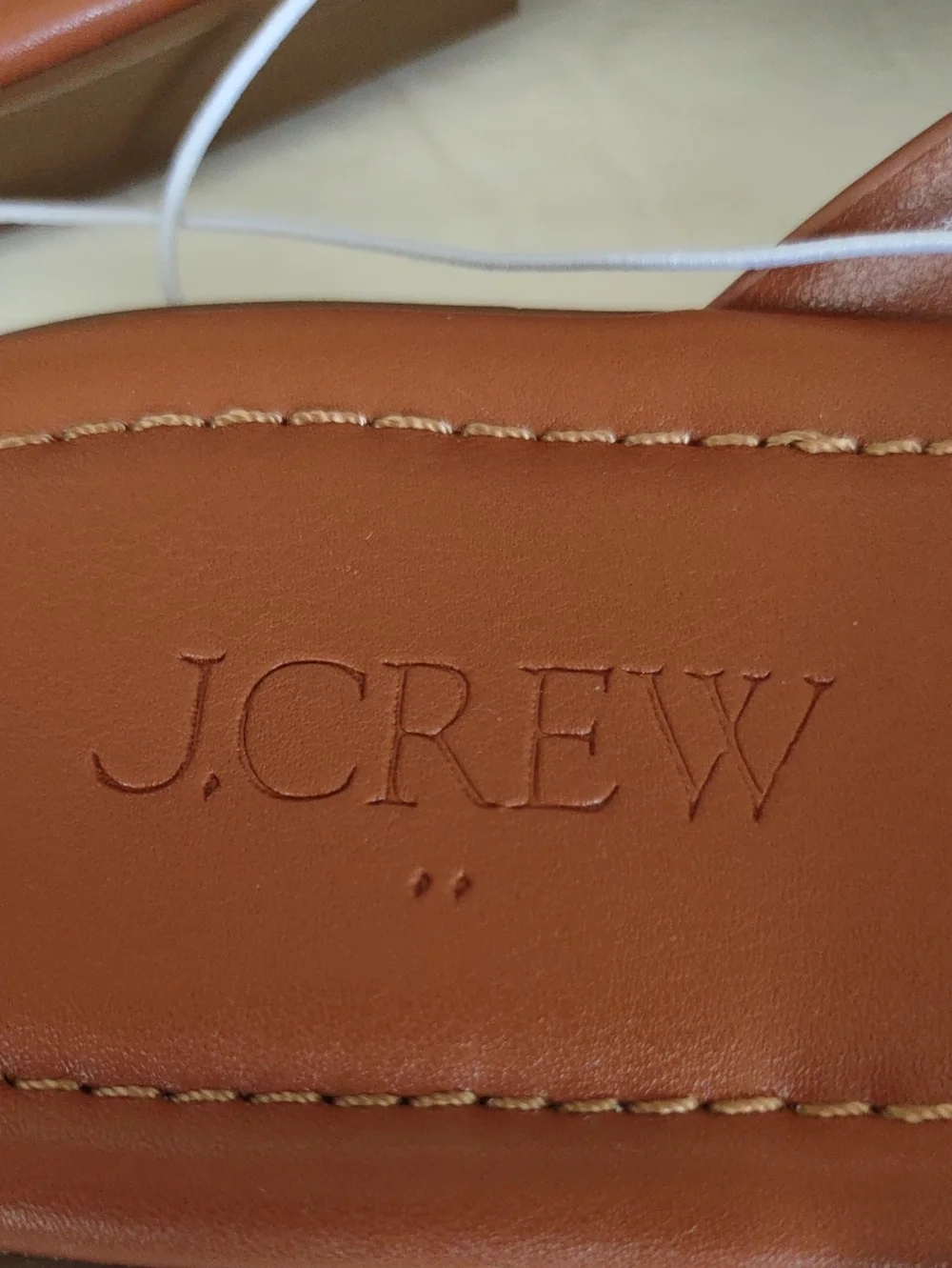 BRAND NEW J. Crew Tan Leathe (SYNTHETIC) THONG SANDAL